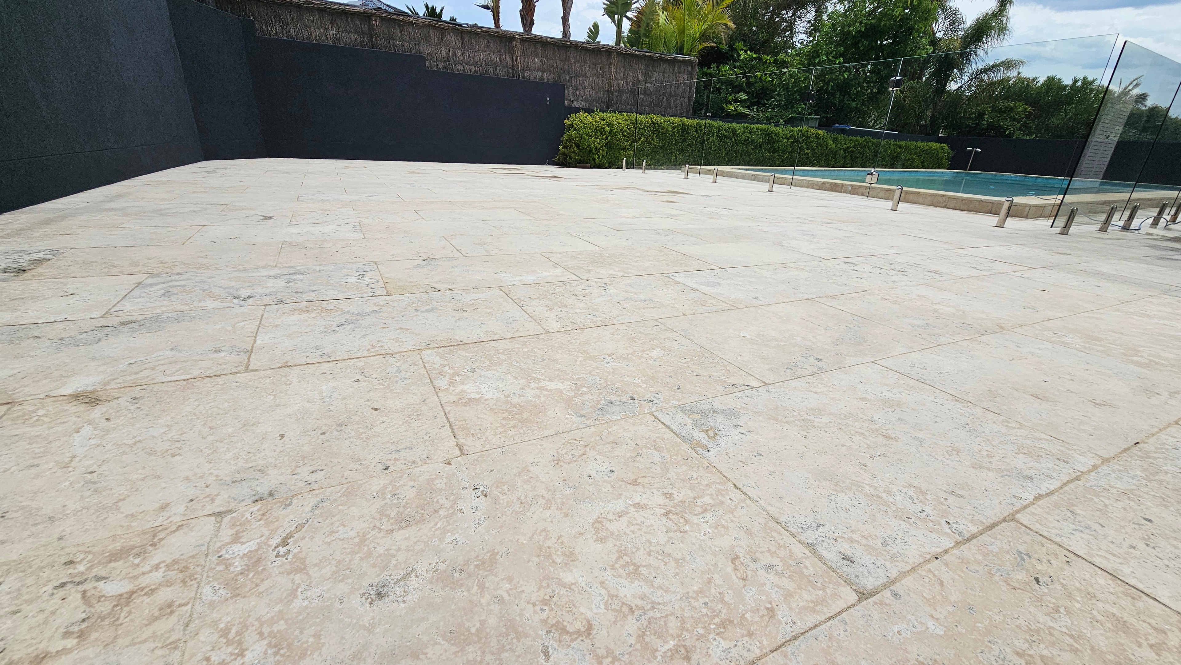 Surface after high pressure cleaning